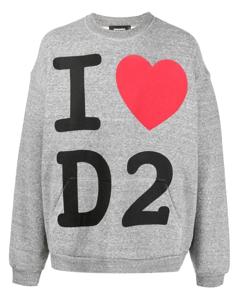 Dsquared2 Sweatshirt mit Logo-Print Grau