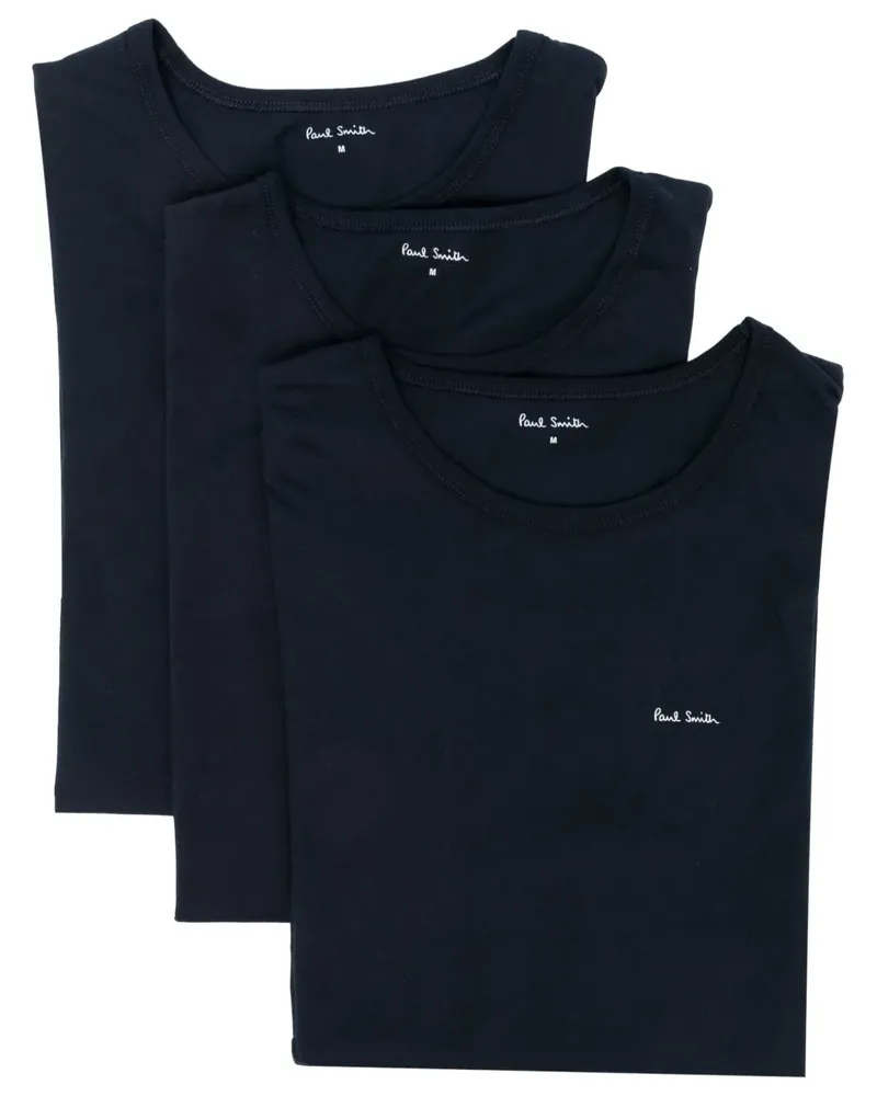 Paul Smith Set aus drei T-Shirts mit Logo-Print - Blau Blau