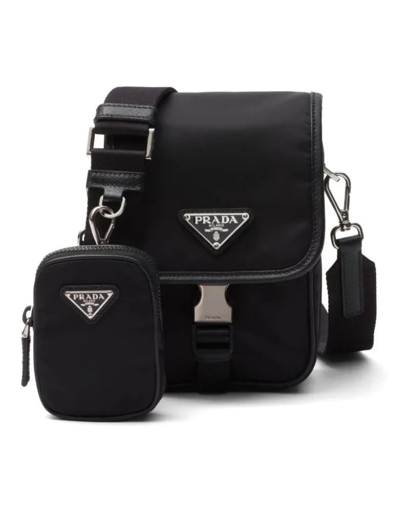 Prada Kuriertasche aus Re-Nylon - Schwarz Schwarz