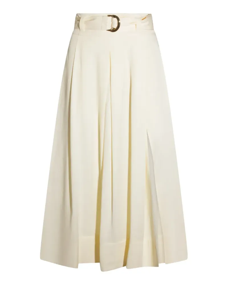 Twin-Set Falten-Midirock mit Schnallengürtel - Nude Nude