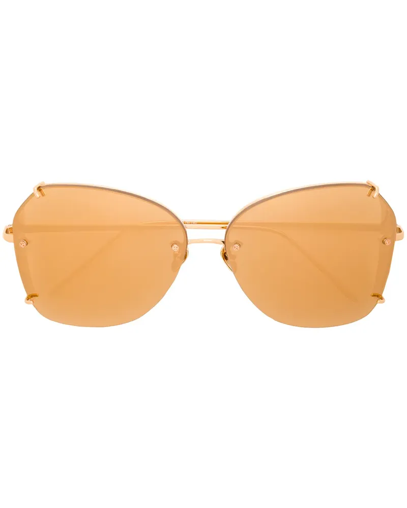 Linda Farrow Klassische Pilotenbrille - Metallic Metallic