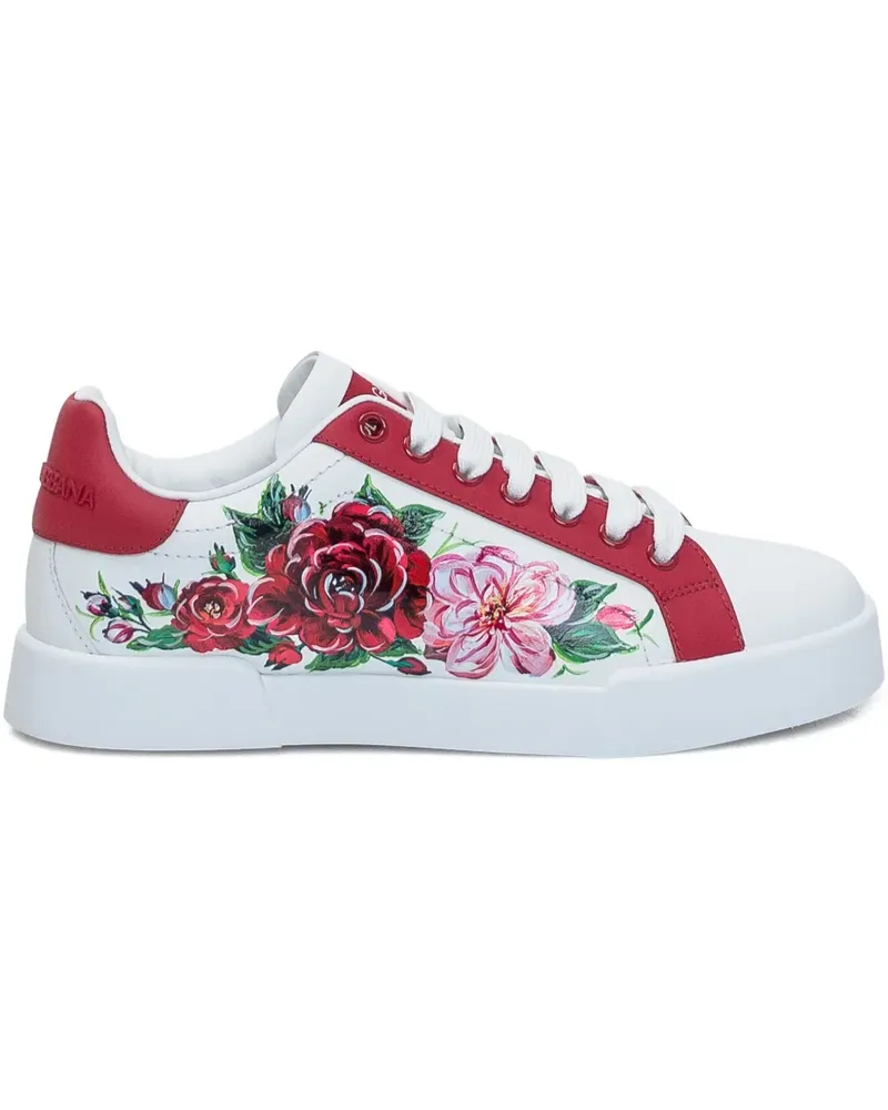 Dolce & Gabbana Sneakers mit Blumen-Print - Rot Rot
