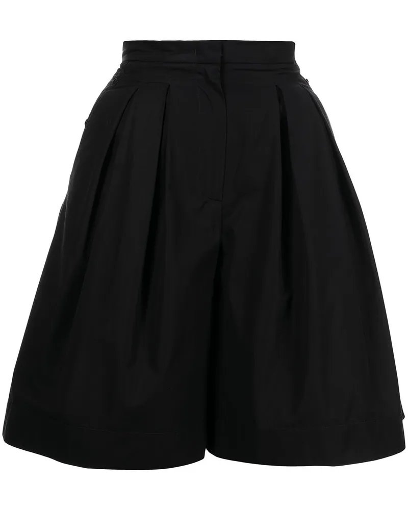 Rochas Knielange High-Waist-Shorts Schwarz