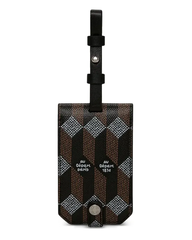 AU DÉPART Gepäckanhänger mit geometrischem Print - Braun Braun