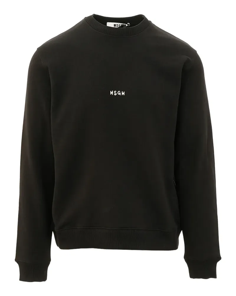 MSGM logo-print sweatshirt - Schwarz Schwarz