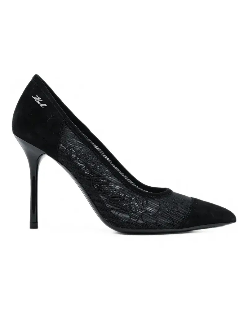 Karl Lagerfeld Pumps mit Logo-Stickerei - Schwarz Schwarz