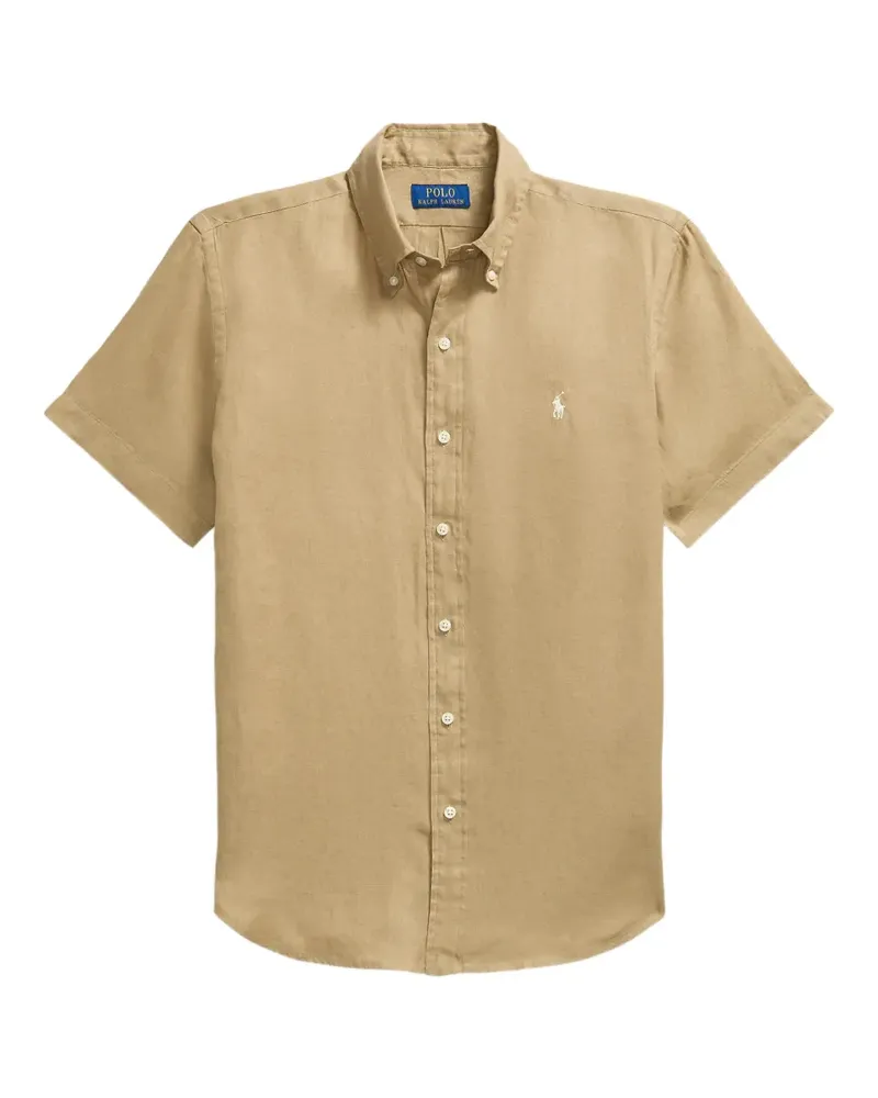 Ralph Lauren Besticktes Leinenhemd - Nude Nude