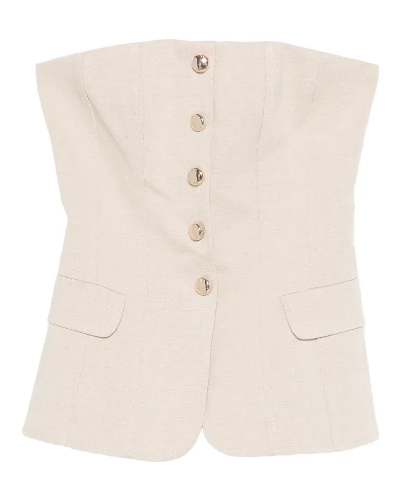 Maje Geknöpftes Oberteil mit Klappentasche - Nude Nude