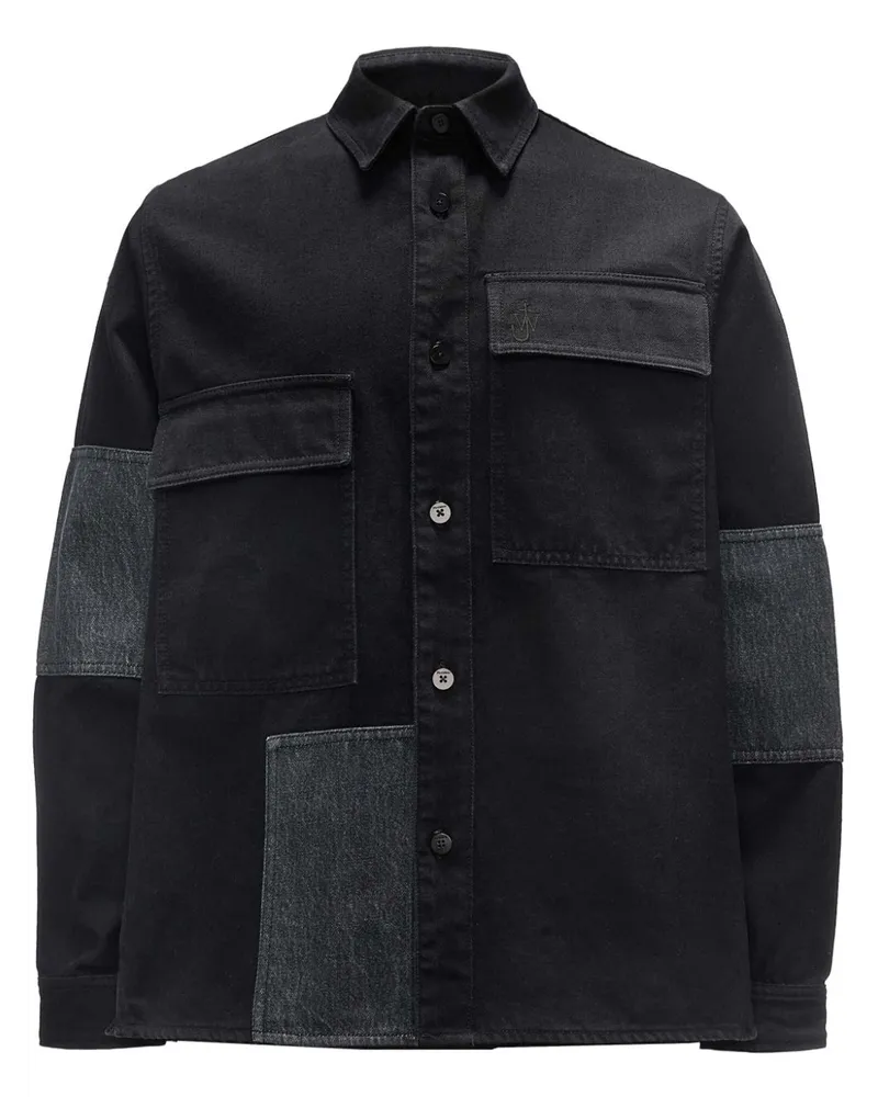 J.W.Anderson Hemd im Patchwork-Look - Schwarz Schwarz