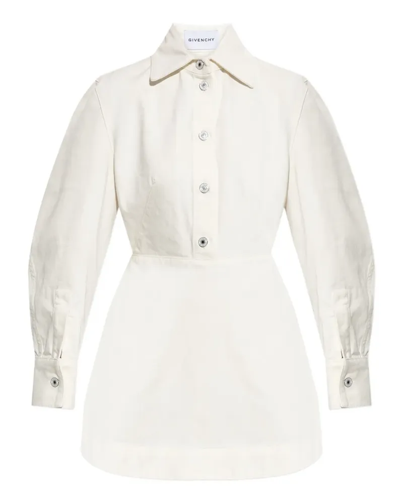 Givenchy Minikleid mit Knopfverschluss - Weiß Weiß