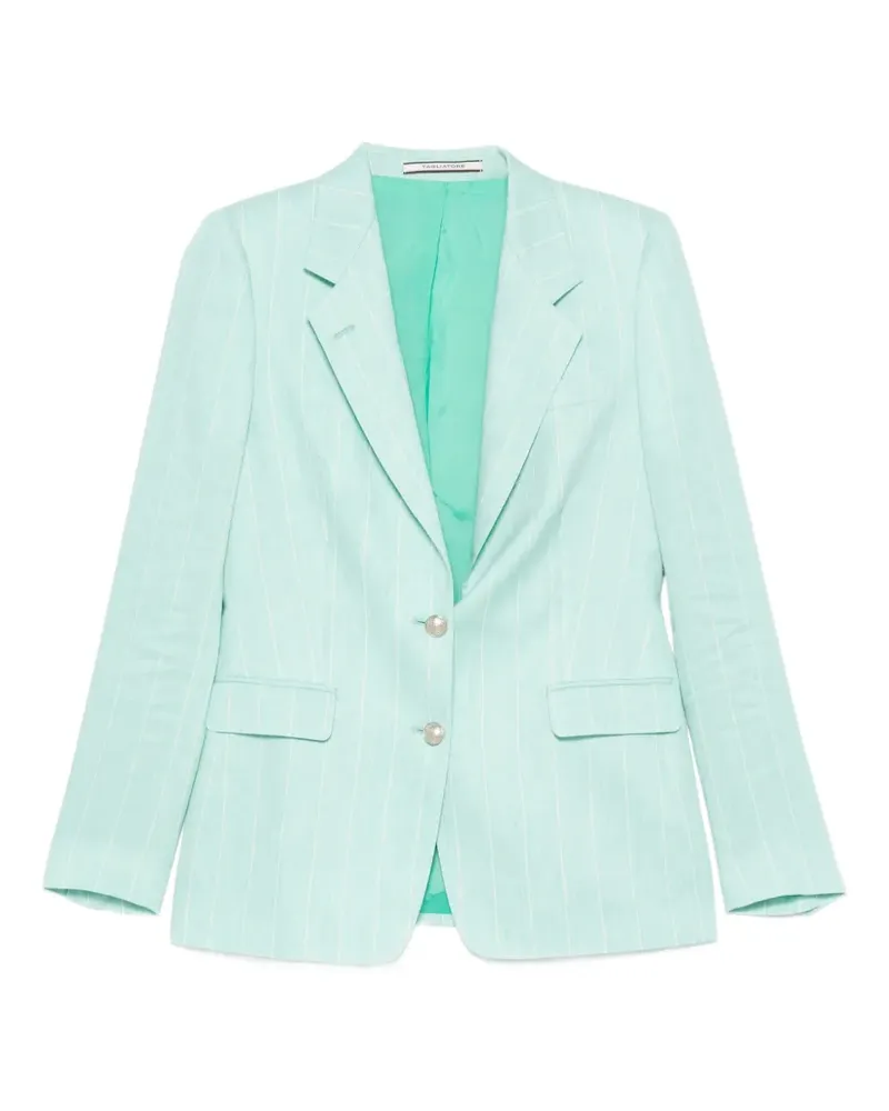 Tagliatore J-Parigi12B pinstripe-pattern long-sleeve blazer - Grün Grün