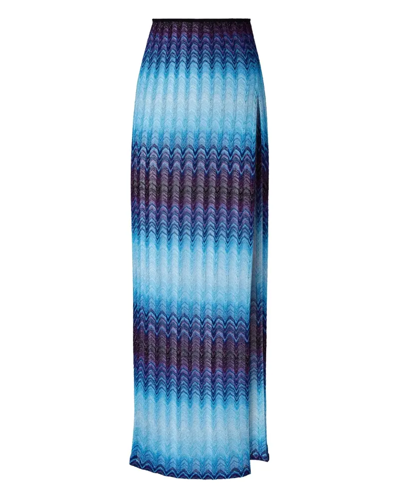 Missoni Maxirock mit Zickzackmuster - Blau Blau
