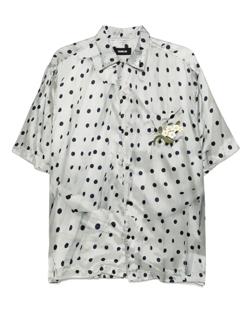 Egonlab Hemd mit Polka Dots - Grün Grün