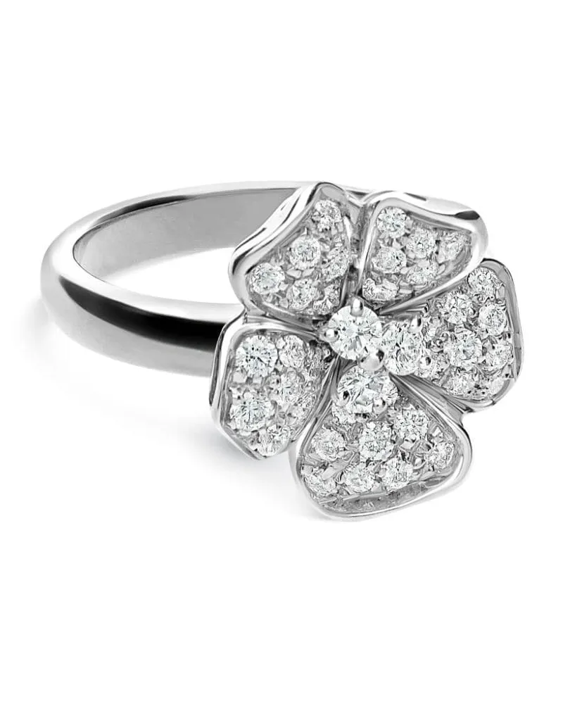 LEO PIZZO 18kt Weißgoldring mit Diamanten - Silber Silber