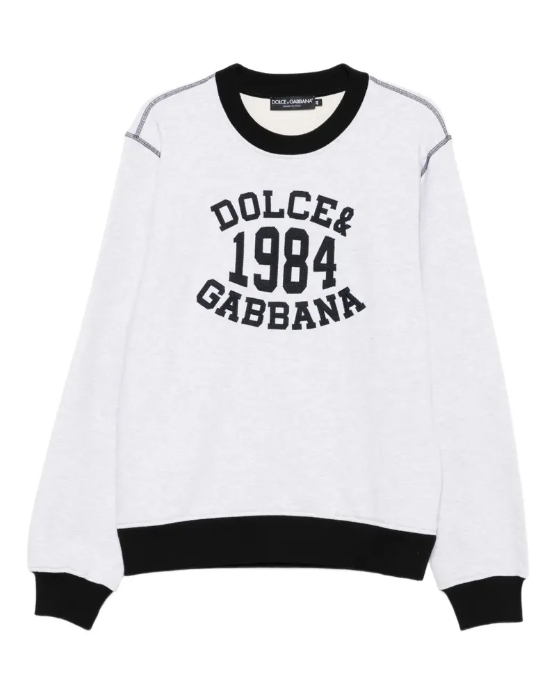 Dolce & Gabbana Sweatshirt mit Logo-Stickerei - Grau Grau