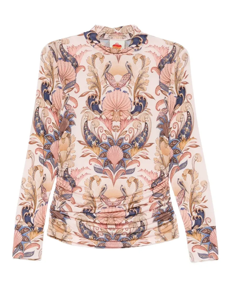 FARM Rio Bluse mit Print - Rosa Rosa