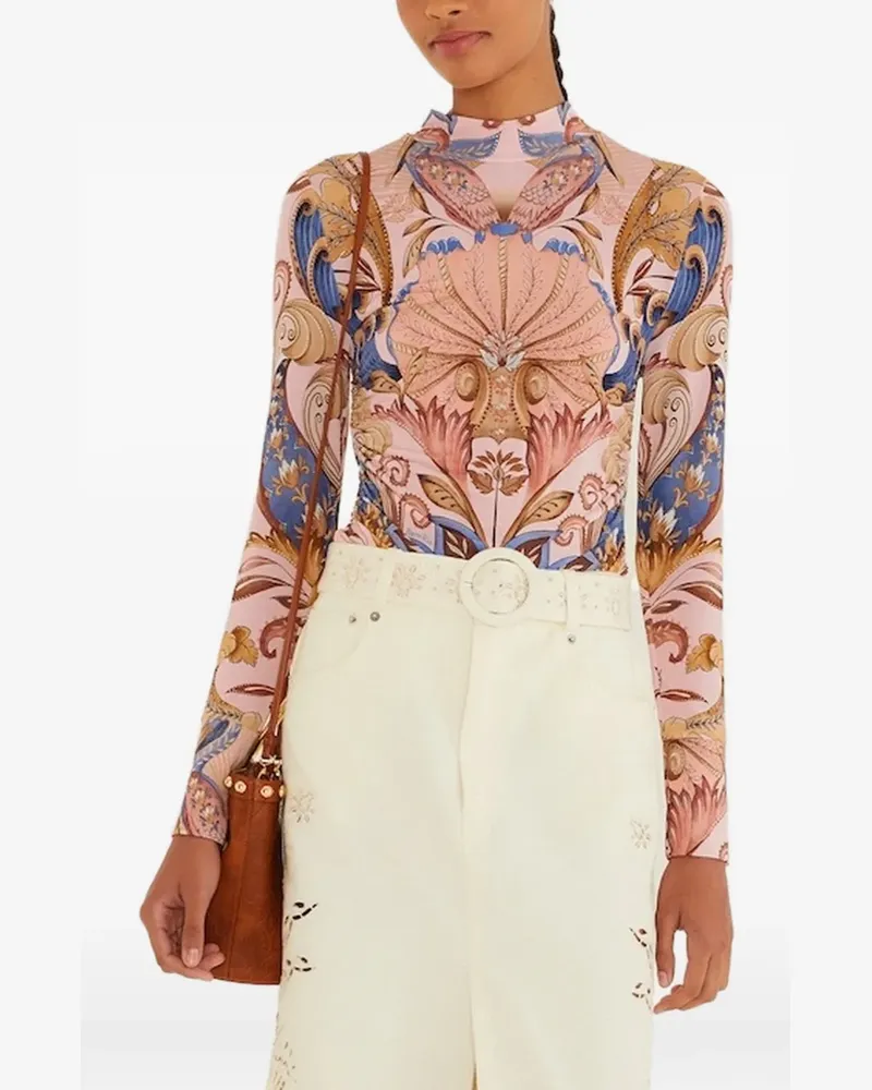 FARM Rio Bluse mit Print - Rosa Rosa