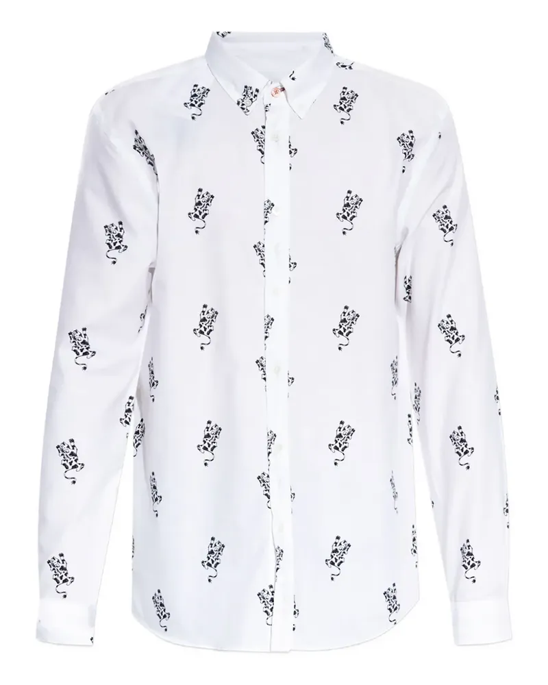 Paul Smith Hemd mit grafischem Print - Weiß Weiß