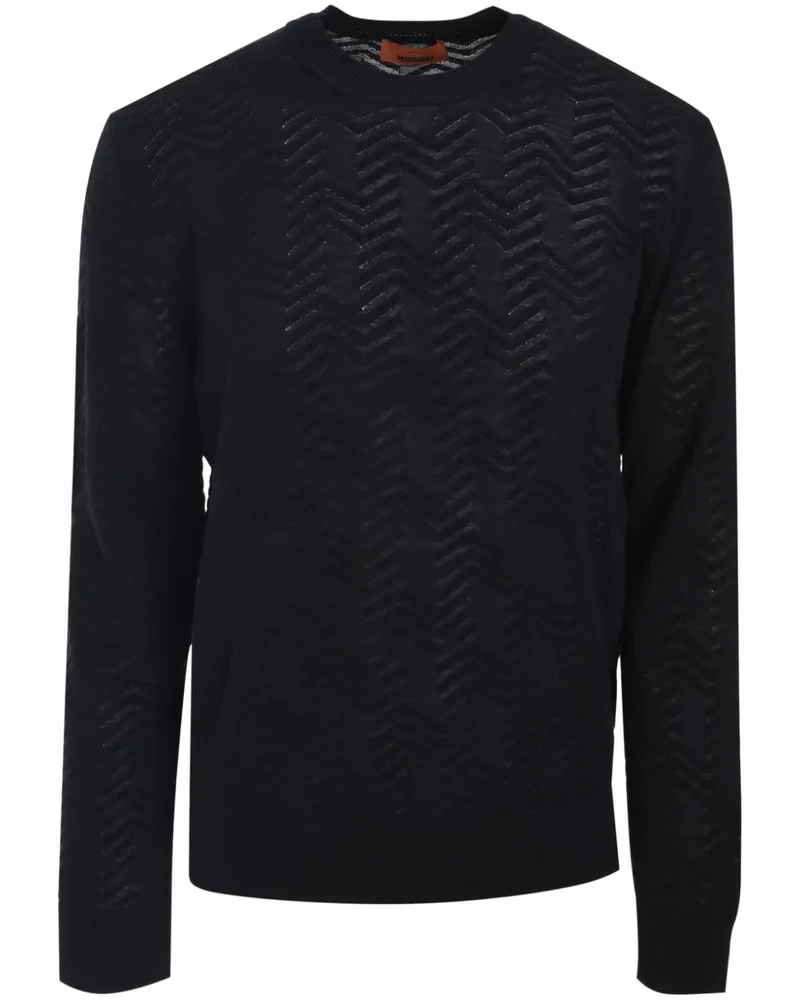 Missoni Pullover mit Chevron-Muster - Schwarz Schwarz