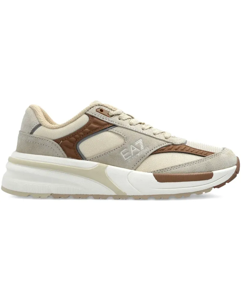 EA7 Sneakers mit Logo-Applikation - Nude Nude
