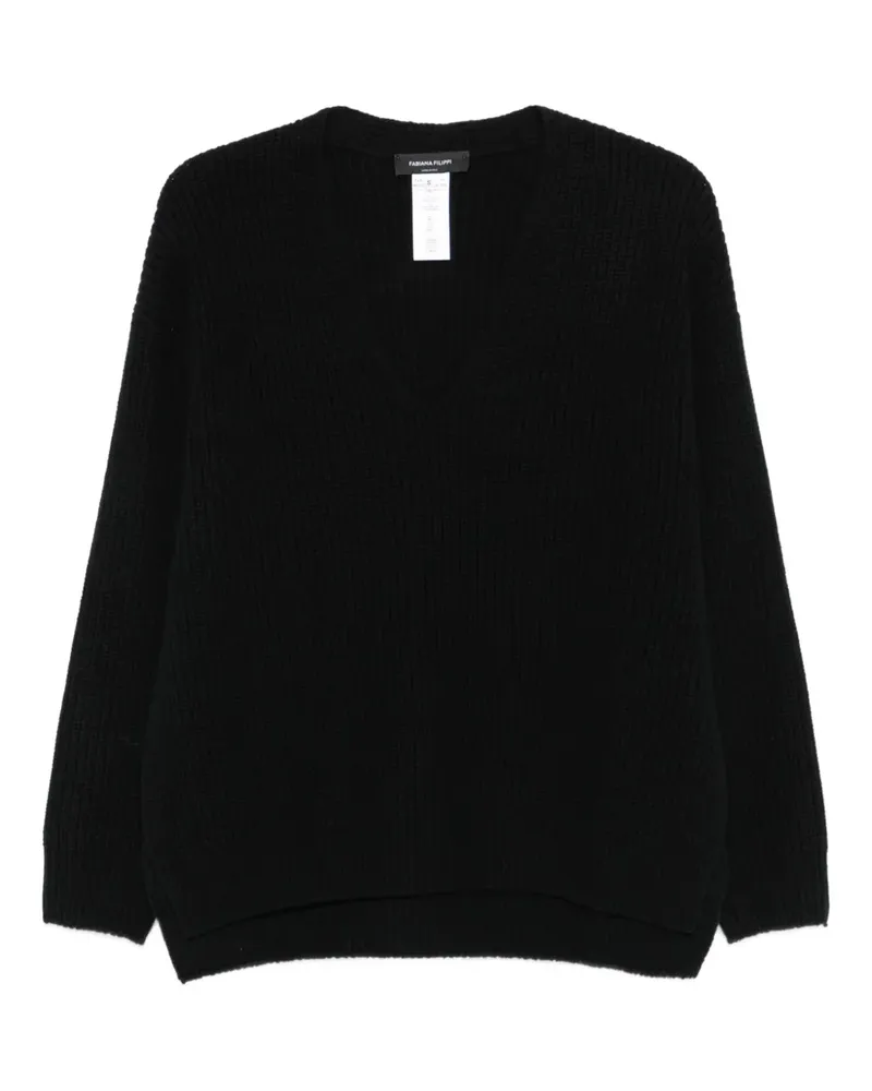 Fabiana Filippi Pullover mit V-Ausschnitt - Schwarz Schwarz