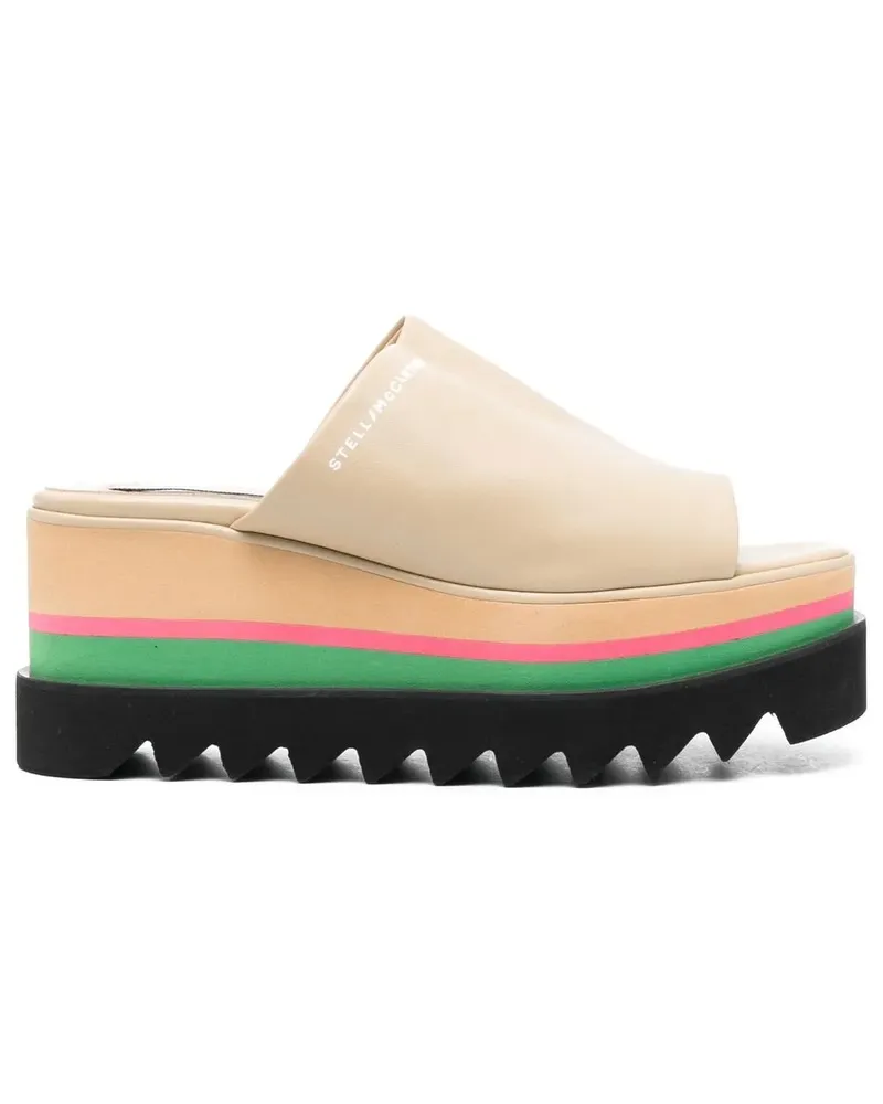 Stella McCartney Sandalen mit Plateausohle - Nude Nude