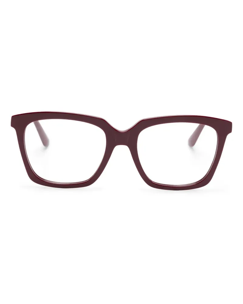 Alexander McQueen Brille mit eckigem Gestell - Rot Rot