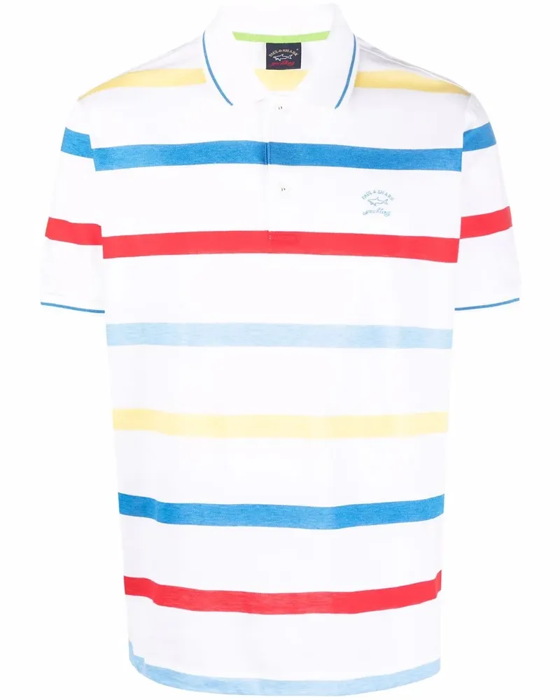 Paul & Shark Gestreiftes Poloshirt - Weiß Weiß