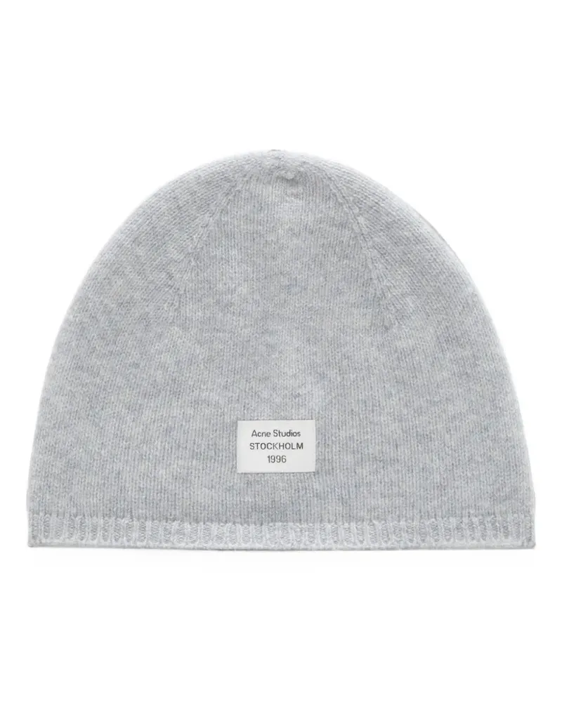 Acne Studios Beanie aus Kaschmir mit Logo - Grau Grau