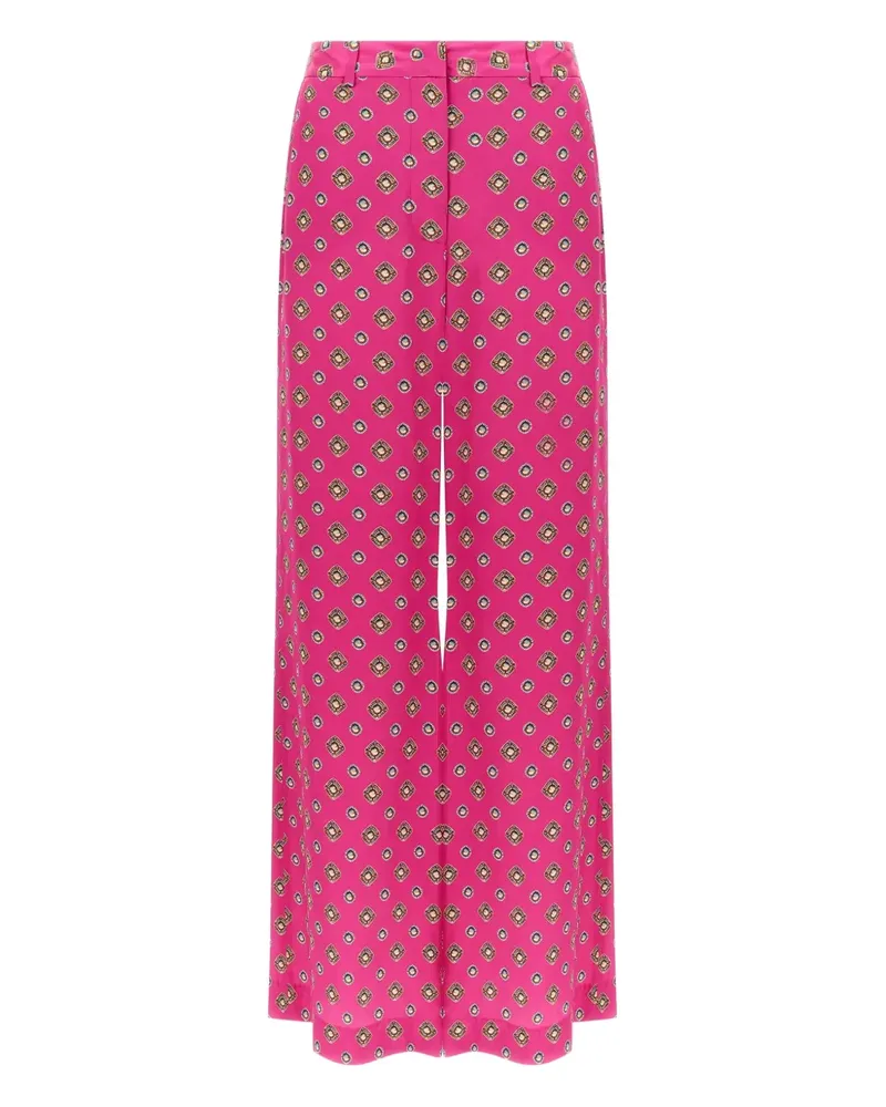 L'Agence Gerade Pilar Hose mit Print - Rosa Rosa