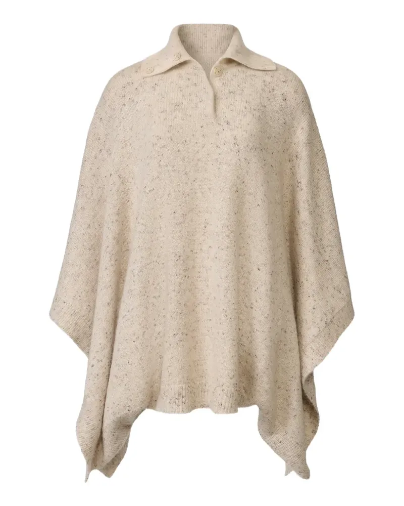 Fabiana Filippi Gestricktes Cape mit Knopfkragen - Nude Nude