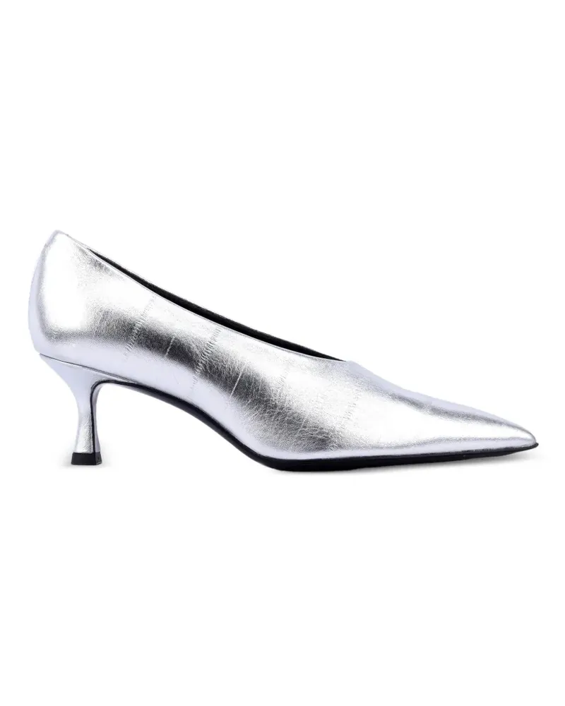 Paul Warmer Spitze Voltaire Pumps - Silber Silber
