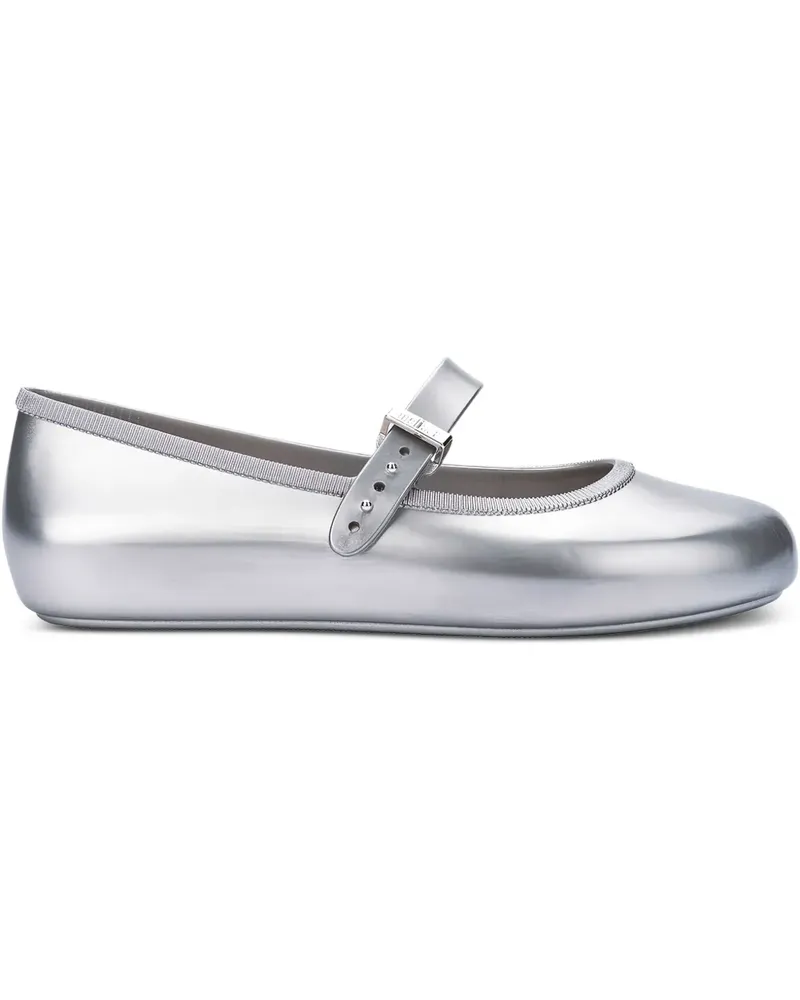Melissa Soft Ballerinas mit Schnallenriemen - Grau Grau