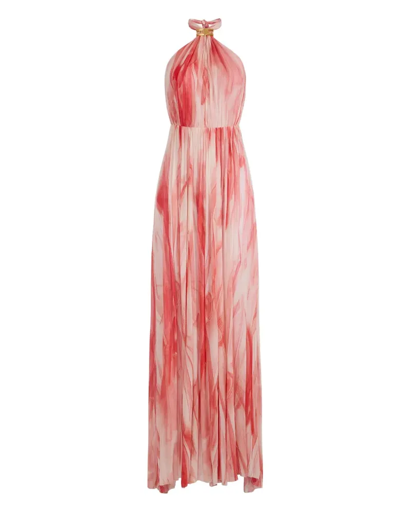 Elisabetta Franchi Maxikleid mit abstraktem Print - Rot Rot