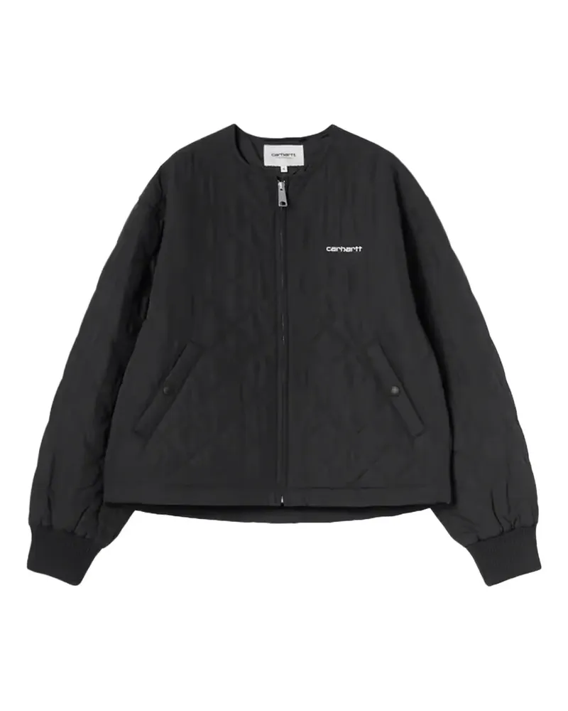 Carhartt WIP Gesteppte Jacke mit Knopfleiste - Schwarz Schwarz