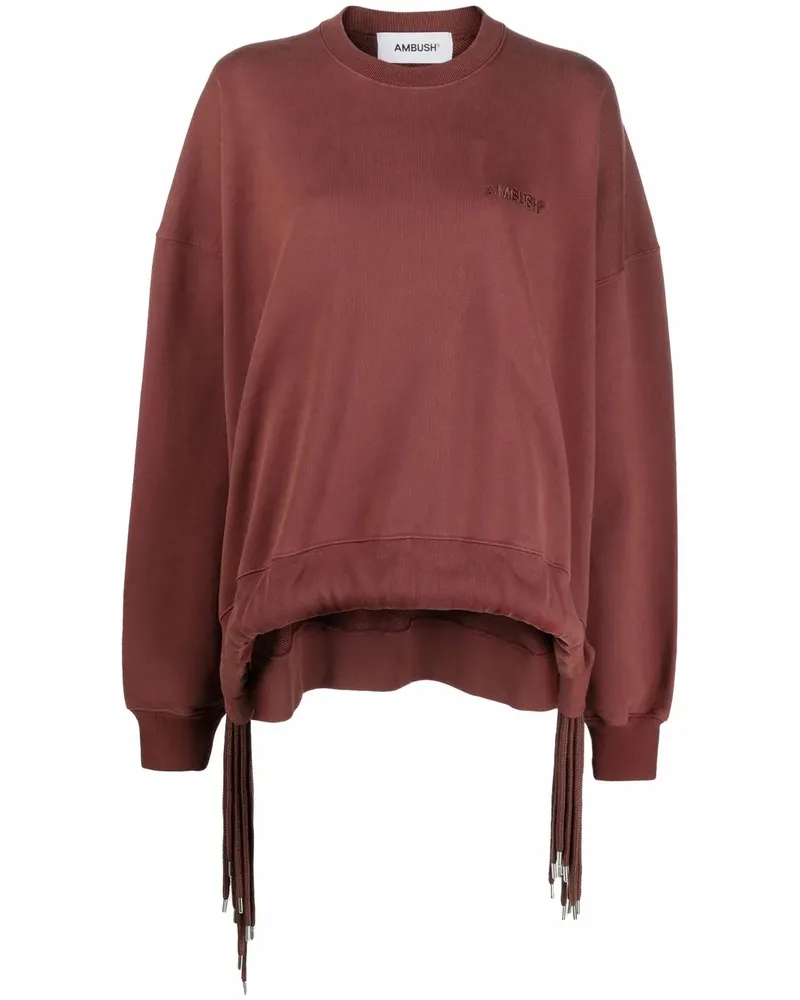 AMBUSH Sweatshirt mit Kordelzug - Braun Braun