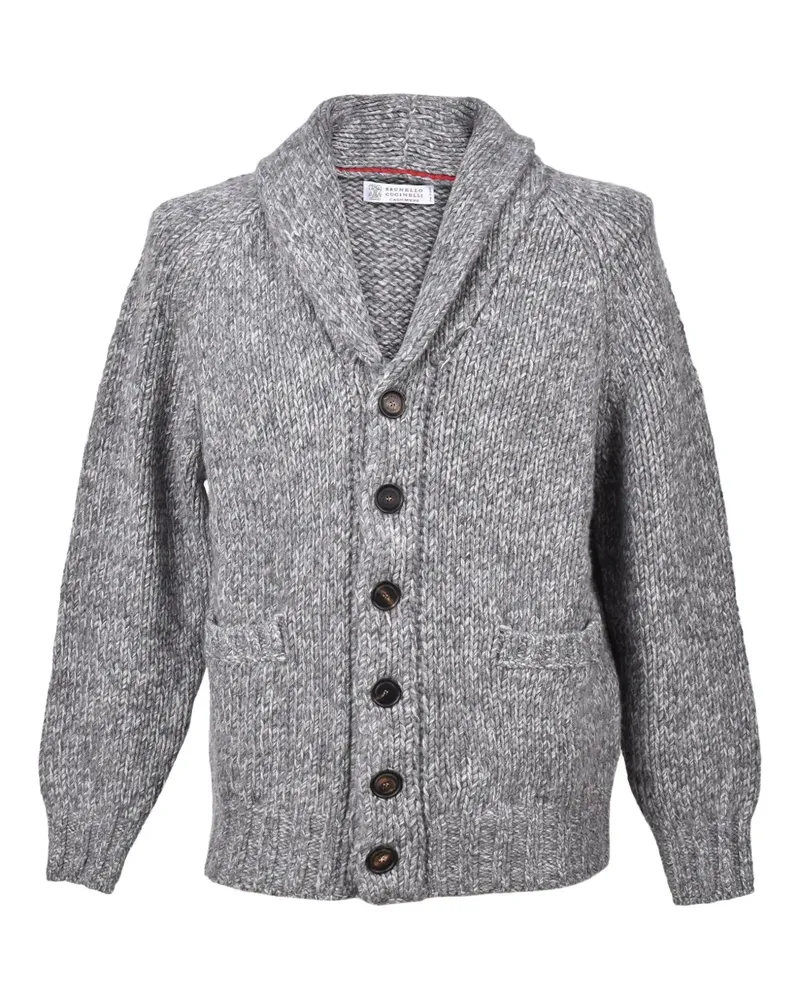 Brunello Cucinelli Cardigan mit Schalkragen - Grau Grau