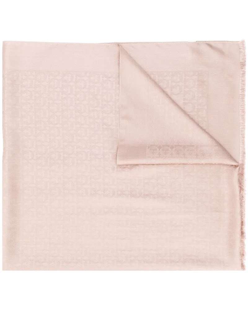 Ferragamo Schal mit Gancini-Print - Rosa Rosa