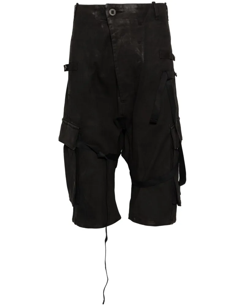 Boris Bidjan Saberi Joggingshorts mit Stone-Wash-Effekt - Schwarz Schwarz