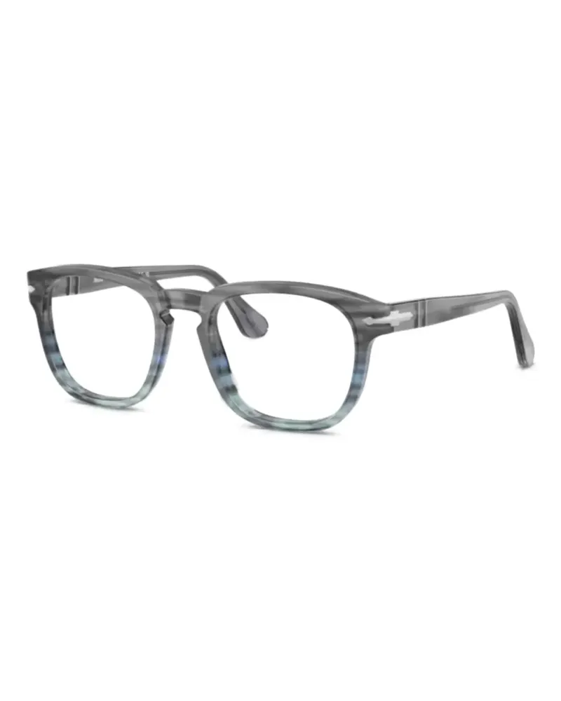 Persol Brille mit rundem Gestell - Grau Grau