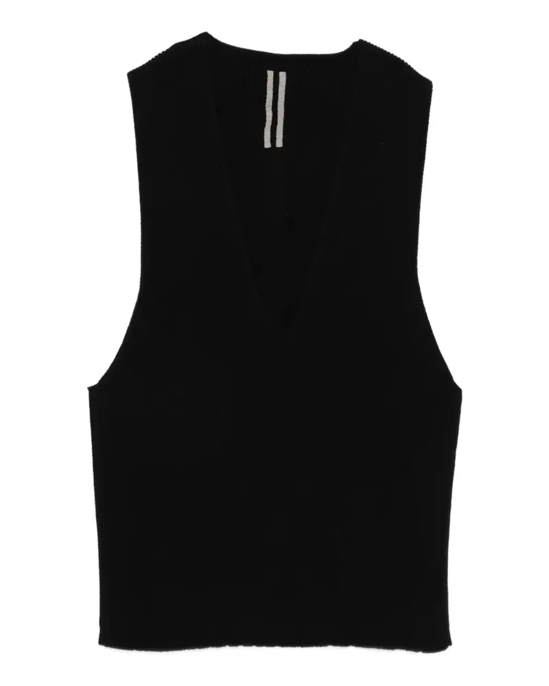 Rick Owens V-neck knitted vest - Schwarz Schwarz