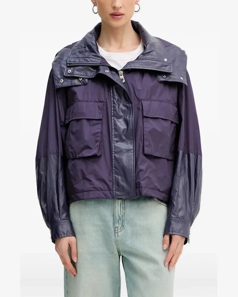 Pinko Kapuzenjacke mit Einsätzen - Violett Violett