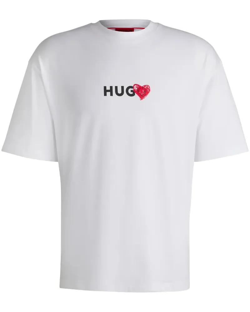 HUGO BOSS T-Shirt mit Logo-Print - Weiß Weiß