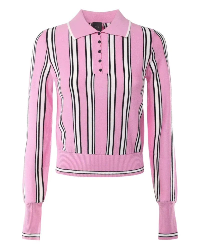 Pinko striped polo knitwear - Rosa Rosa