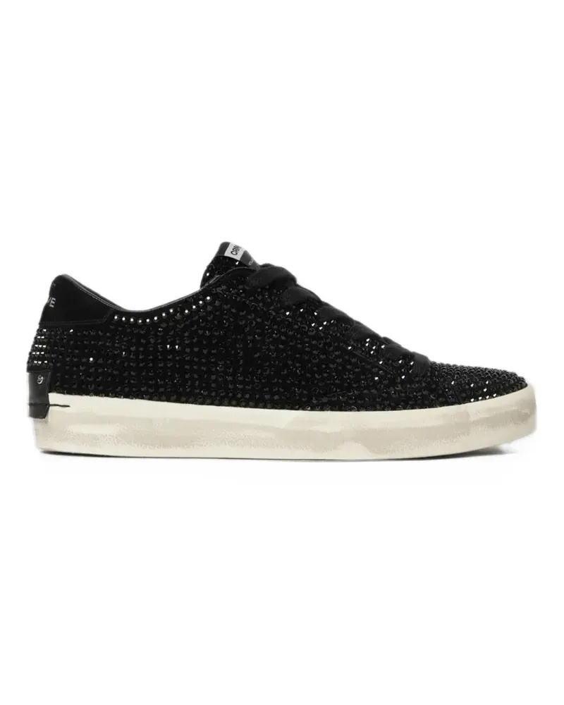 Crime Distressed-Sneakers mit Kristallen - Schwarz Schwarz