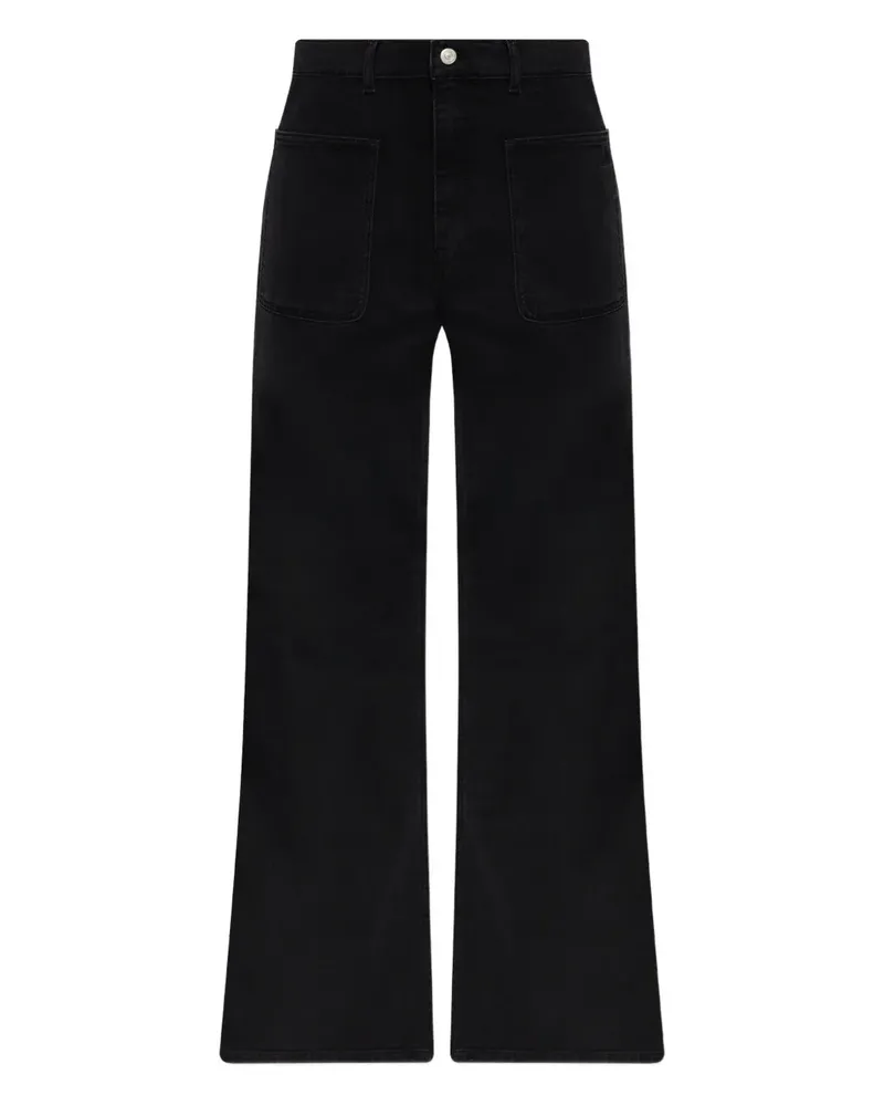 Courrèges patch pocket jeans - Schwarz Schwarz