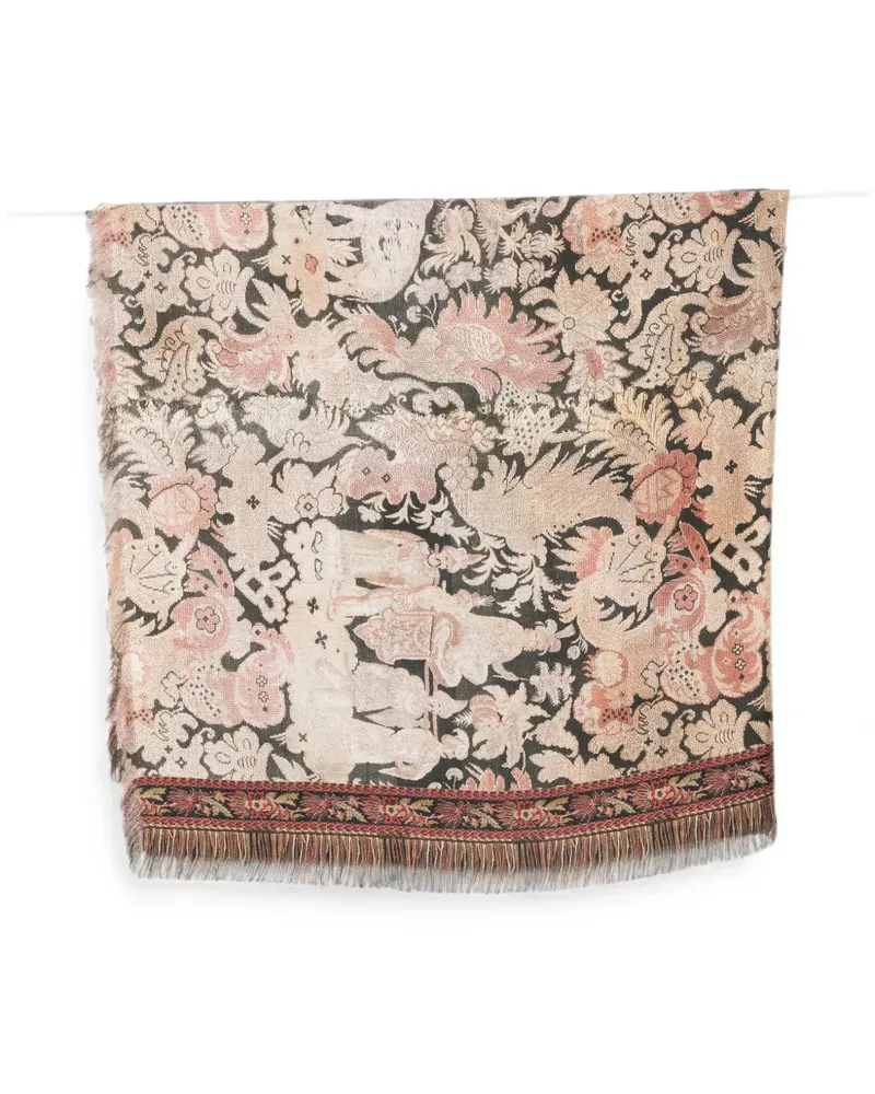 Pierre-Louis Mascia jacquard-woven fringed scarf - Schwarz Schwarz