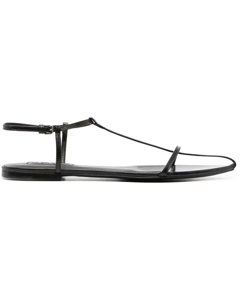 Jil Sander Sandalen mit Zehensteg - Schwarz Schwarz