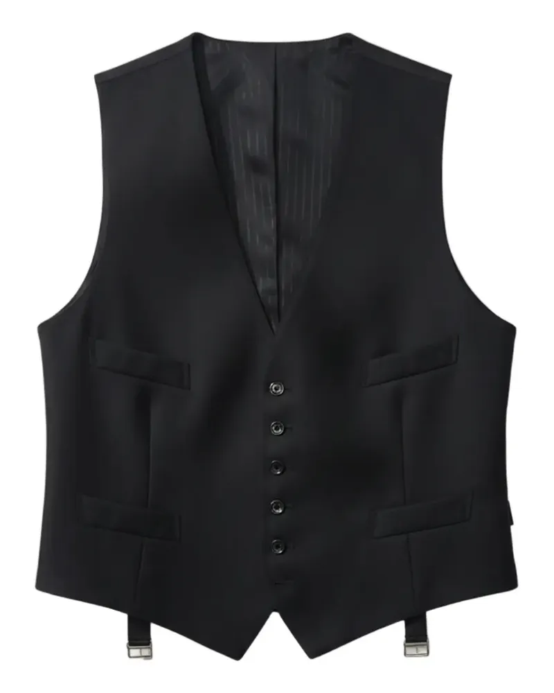 Tom Ford Weste mit V-Ausschnitt - Schwarz Schwarz