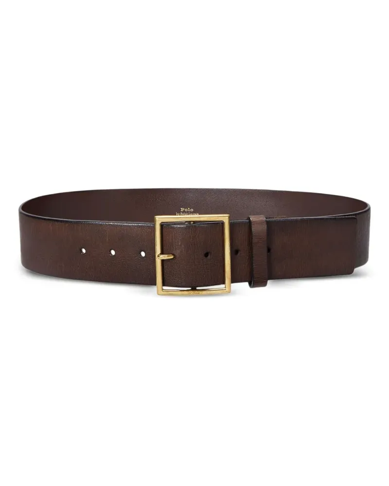 Ralph Lauren Gürtel im Distressed-Look mit eckiger Schnalle - Braun Braun